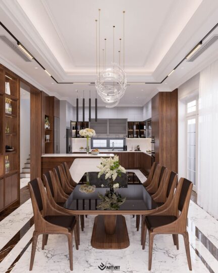 Nội thất biệt thự Bắc Giang - khách bếp - 1