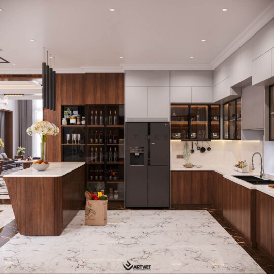 Nội thất biệt thự Bắc Giang - khách bếp - 11