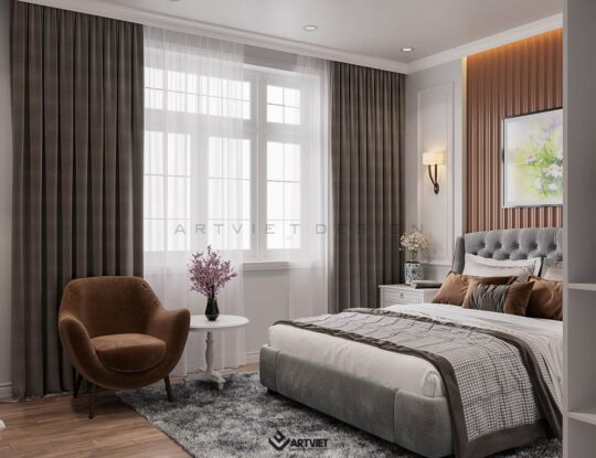 Nội thất biệt thự Bắc Giang - phòng ngủ bà - 4