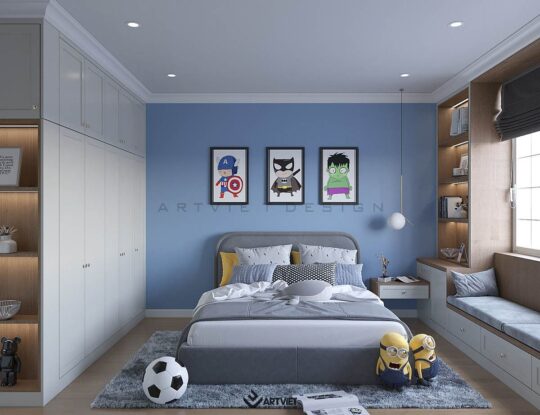 Nội thất biệt thự Bắc Giang - phòng ngủ con trai - 2