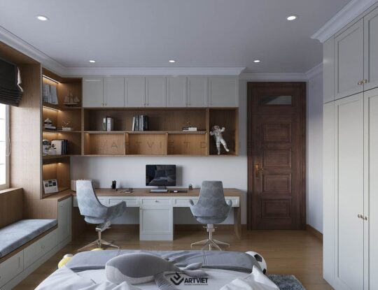 Nội thất biệt thự Bắc Giang - phòng ngủ con trai - 3