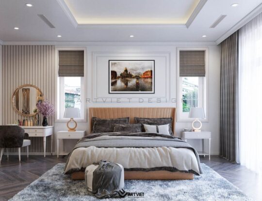 Nội thất biệt thự Bắc Giang - phòng ngủ master - 1