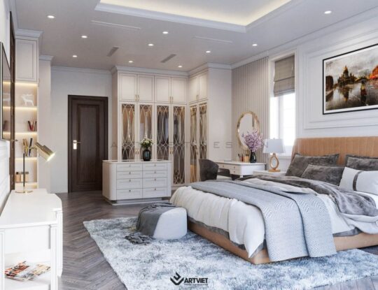 Nội thất biệt thự Bắc Giang - phòng ngủ master - 2