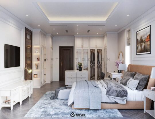 Nội thất biệt thự Bắc Giang - phòng ngủ master - 3