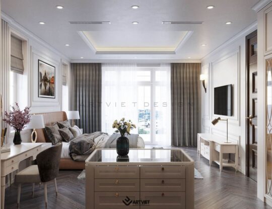 Nội thất biệt thự Bắc Giang - phòng ngủ master - 4