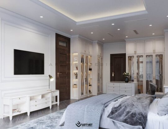 Nội thất biệt thự Bắc Giang - phòng ngủ master - 5