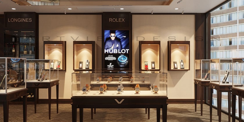 Nội thất cửa hàng Vertu