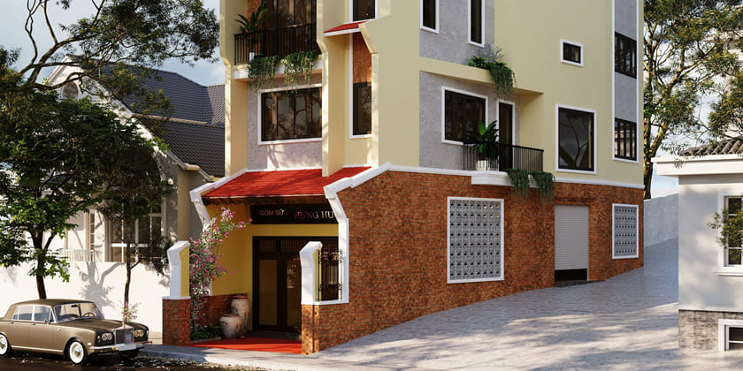 Kiến trúc nhà ở Bát Tràng - Chị Hương