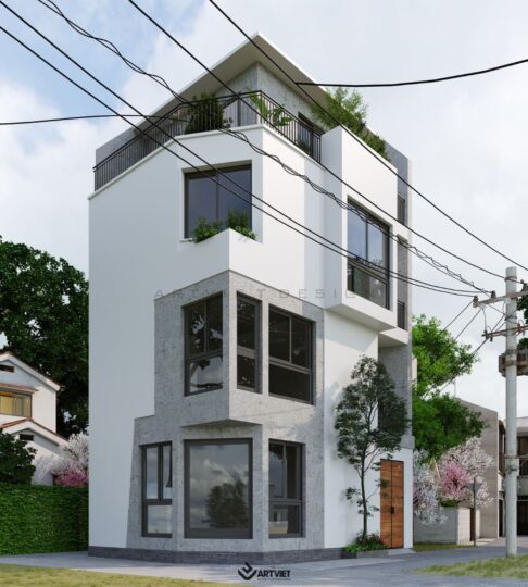 Thiết kế kiến trúc nhà góc Kiêu Kỵ - 2