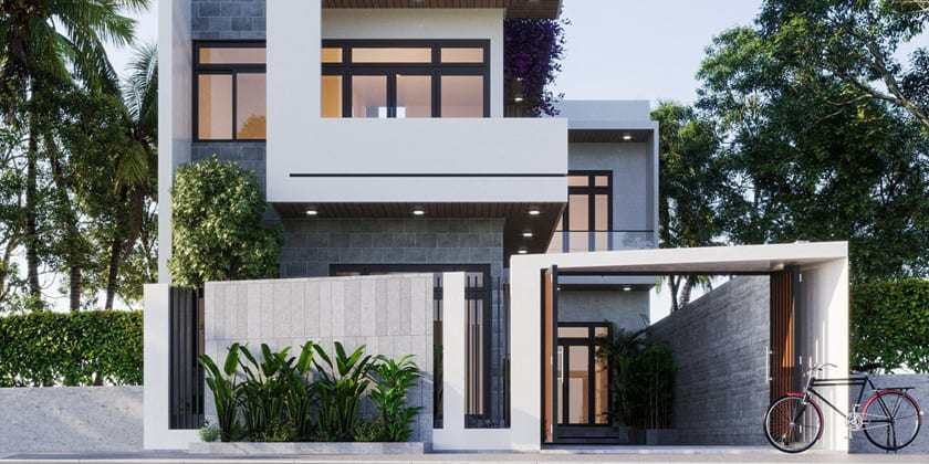 Thiết kế kiến trúc nhà phố Bắc Ninh