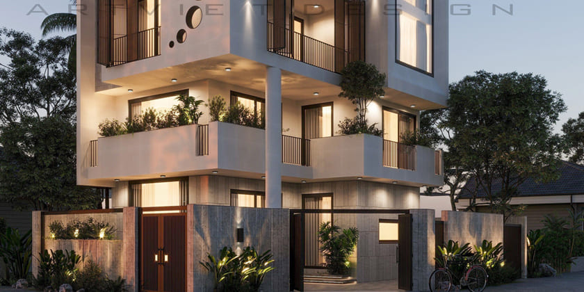 Thiết kế kiến trúc nhà phố Đông Anh