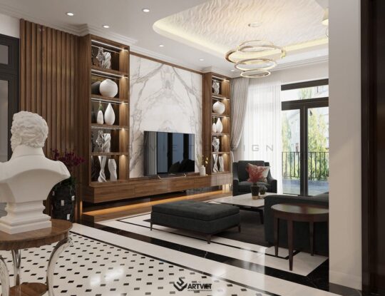 Nội thất nhà ở Bát Tràng - Anh chị Tiến Bình - phòng khách - 9