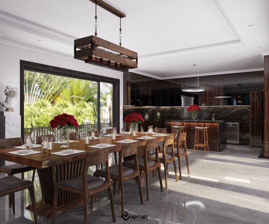 Thiết kế nội thất nhà phố Anh Khánh - bếp - 1