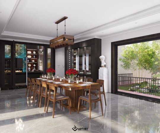 Thiết kế nội thất nhà phố Anh Khánh - bếp - 3