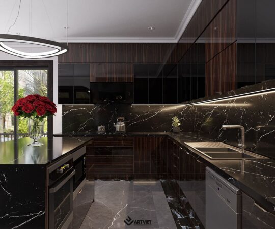 Thiết kế nội thất nhà phố Anh Khánh - bếp - 4