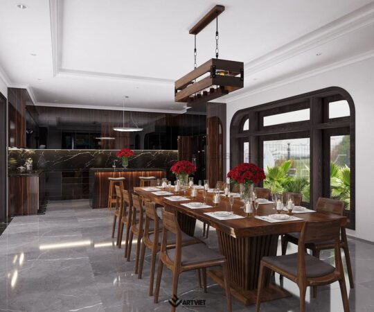 Thiết kế nội thất nhà phố Anh Khánh - bếp - 8