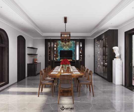 Thiết kế nội thất nhà phố Anh Khánh - bếp - 9