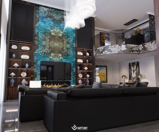 Thiết kế nội thất nhà phố Anh Khánh - phòng khách - 1