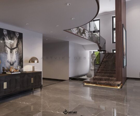 Thiết kế nội thất nhà phố Anh Khánh - phòng khách - 2