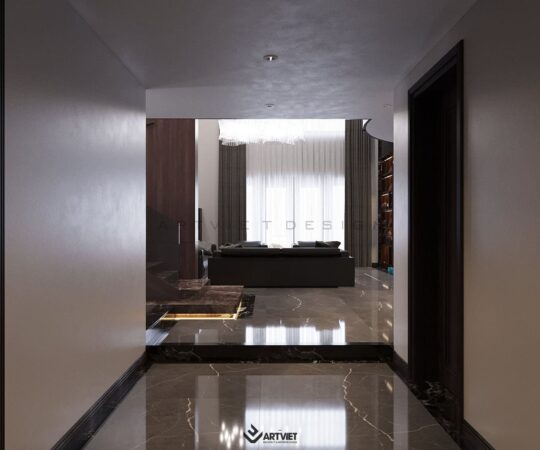 Thiết kế nội thất nhà phố Anh Khánh - phòng khách - 3