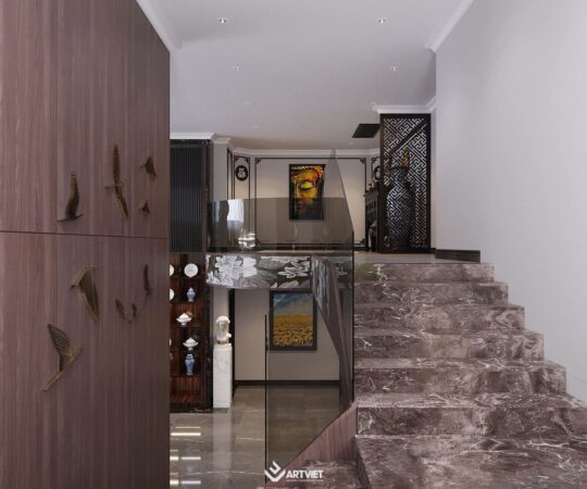 Thiết kế nội thất nhà phố Anh Khánh - phòng khách - 7