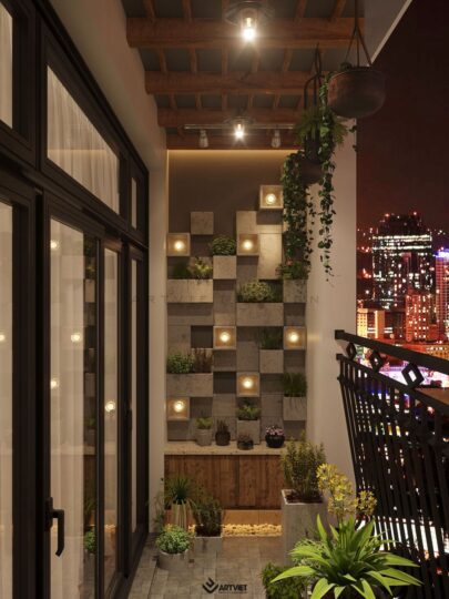 Thiết kế nội thất ban công tiểu cảnh - 5