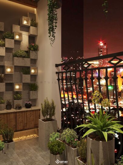 Thiết kế nội thất ban công tiểu cảnh - 6