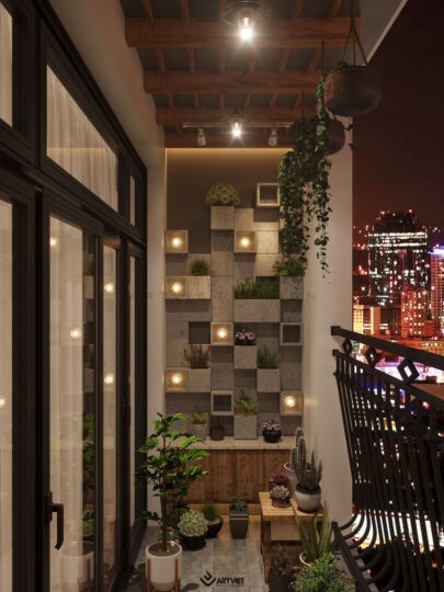 Thiết kế nội thất ban công tiểu cảnh - 7