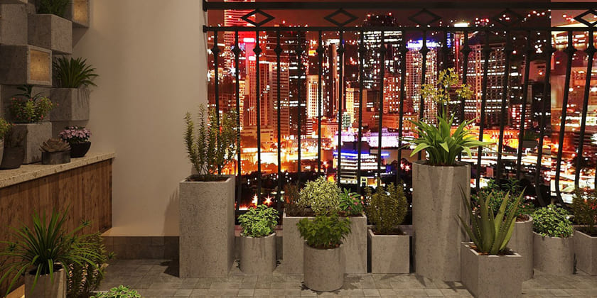 Thiết kế nội thất ban công tiểu cảnh