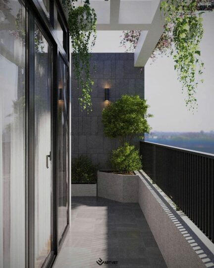 Thiết kế nội thất biệt thự Ecopark - logia - 2