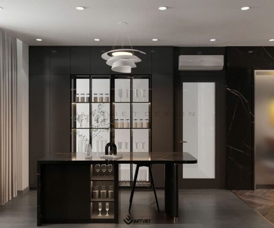 Thiết kế nội thất biệt thự Ecopark - bếp - 10
