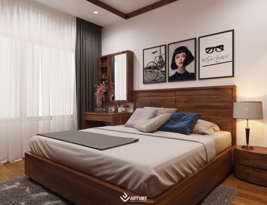 Nội thất biệt thự Ecopark - phòng ngủ 1 - 2