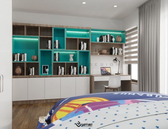 Nội thất biệt thự Ecopark - phòng ngủ 3 - 4