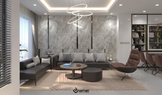 Nội thất biệt thự Ecopark - phòng khách - 3