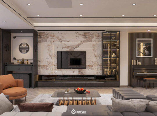 Nội thất Anh Hào Ocean Park - Phòng khách - 10