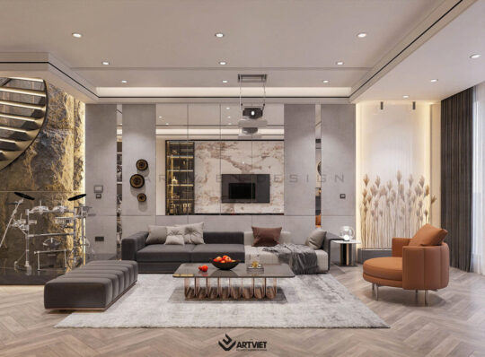 Nội thất Anh Hào Ocean Park - Phòng khách - 11