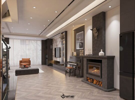 Nội thất Anh Hào Ocean Park - Phòng khách - 8