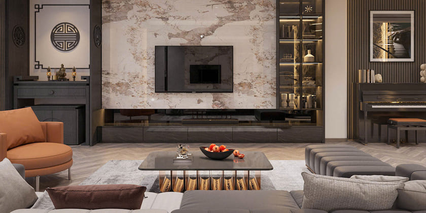 Thiết kế nội thất biệt thự Ocean Park - Anh Hào