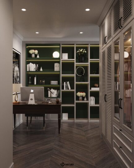 Nội thất nhà chị Hà - phòng làm việc - 3