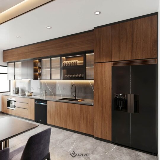 Thiết kế nội thất chung cư Cổ Bi 2024 - bếp - 1