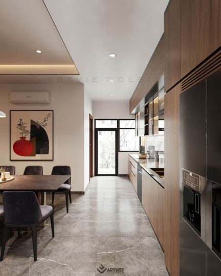 Thiết kế nội thất chung cư Cổ Bi 2024 - bếp - 3
