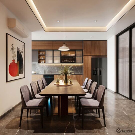 Thiết kế nội thất chung cư Cổ Bi 2024 - bếp - 4