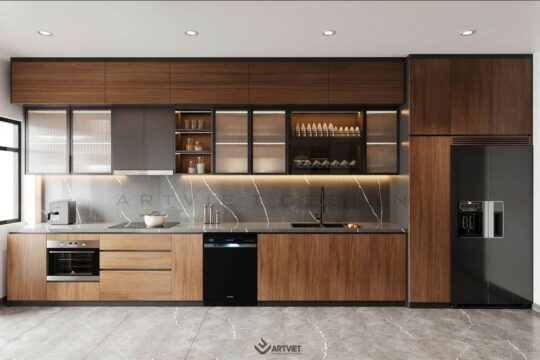 Thiết kế nội thất chung cư Cổ Bi 2024 - bếp - 5