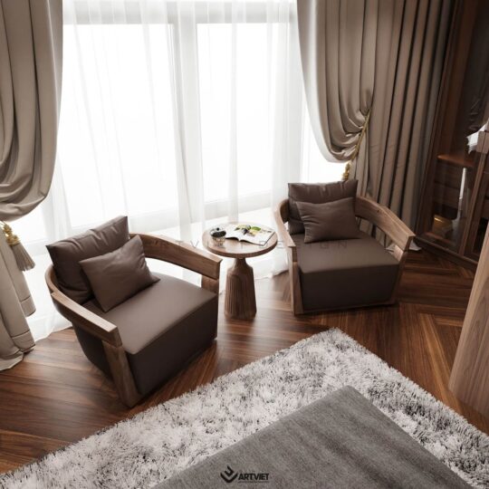 Thiết kế nội thất chung cư Cổ Bi 2024 - phòng ngủ master - 1