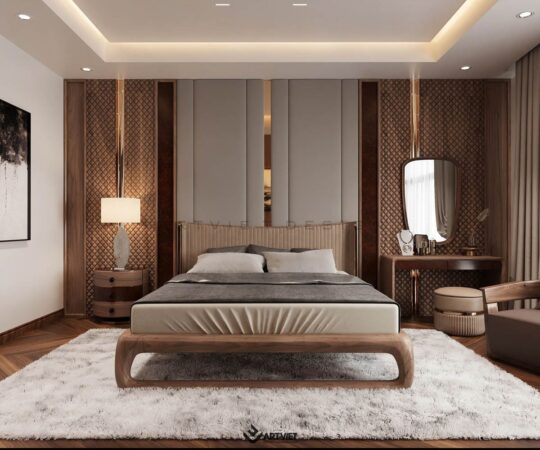 Thiết kế nội thất chung cư Cổ Bi 2024 - phòng ngủ master - 2