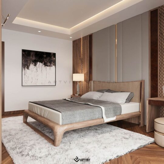 Thiết kế nội thất chung cư Cổ Bi 2024 - phòng ngủ master - 6