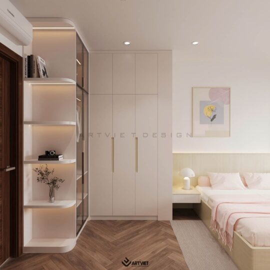 Thiết kế nội thất chung cư Cổ Bi 2024 - phòng ngủ nhỏ 1 - 1