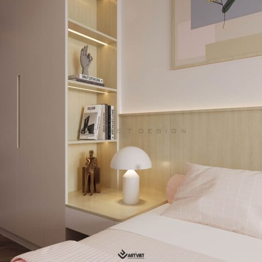 Thiết kế nội thất chung cư Cổ Bi 2024 - phòng ngủ nhỏ 1 - 2