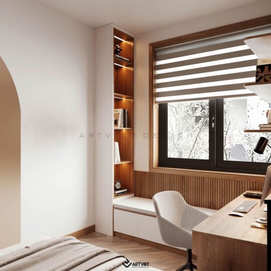 Thiết kế nội thất chung cư Cổ Bi 2024 - phòng ngủ nhỏ 2 - 5