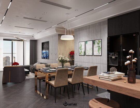 Nội thất chung cư khách hàng Lan Anh - phòng khách - 2